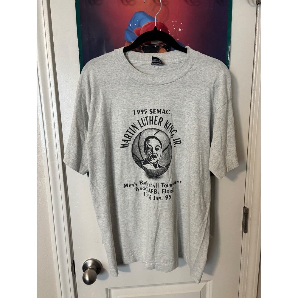 Vintage 1995 Martin Luther King Jr. Basketball T Shirt Tyndall AFB Mens